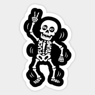 FDT Halloween Skeleton Fuck Trump Sticker